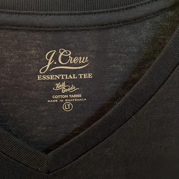 NWT J CREW ESSENTIALS V NECK TEE IN VINTAGE NAVY BLUE TALL WASH SIZE LT & XL - Picture 7 of 8